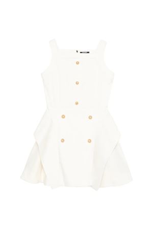 abito in cotone bianco BALMAIN PARIS KIDS | BY1B92P0484100